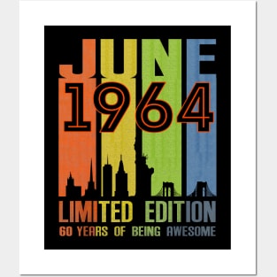 June 1964 60 Years Of Being Awesome Limited Edition Posters and Art